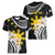 Personalised Philippines Tribal Women V Neck T Shirt Mix Plumeria LT7 - Polynesian Pride