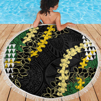 Hawaii Aloha Kakau Beach Blanket Puakenikeni and Maile Lei Twist