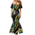 Hawaii Aloha Kakau Family Matching Mermaid Dress and Hawaiian Shirt Puakenikeni and Maile Lei Twist