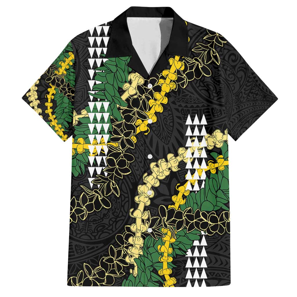 Hawaii Aloha Kakau Family Matching Puletasi and Hawaiian Shirt Puakenikeni and Maile Lei Twist
