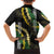 Hawaii Aloha Kakau Family Matching Short Sleeve Bodycon Dress and Hawaiian Shirt Puakenikeni and Maile Lei Twist