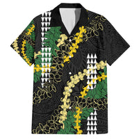 Hawaii Aloha Kakau Family Matching Tank Maxi Dress and Hawaiian Shirt Puakenikeni and Maile Lei Twist