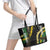 Hawaii Aloha Kakau Leather Tote Bag Puakenikeni and Maile Lei Twist