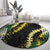 Hawaii Aloha Kakau Round Carpet Puakenikeni and Maile Lei Twist