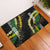 Hawaii Aloha Kakau Rubber Doormat Puakenikeni and Maile Lei Twist