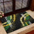 Hawaii Aloha Kakau Rubber Doormat Puakenikeni and Maile Lei Twist