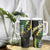 Hawaii Aloha Kakau Tumbler With Handle Puakenikeni and Maile Lei Twist