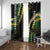 Hawaii Aloha Kakau Window Curtain Puakenikeni and Maile Lei Twist
