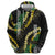 Hawaii Aloha Kakau Zip Hoodie Puakenikeni and Maile Lei Twist