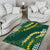 Hawaii Aloha Kakau Area Rug Green Puakenikeni and Maile Lei Twist