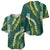 Hawaii Aloha Kakau Baseball Jersey Green Puakenikeni and Maile Lei Twist