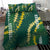 Hawaii Aloha Kakau Bedding Set Green Puakenikeni and Maile Lei Twist