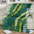 Hawaii Aloha Kakau Blanket Green Puakenikeni and Maile Lei Twist