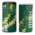 Hawaii Aloha Kakau 4 in 1 Can Cooler Tumbler Green Puakenikeni and Maile Lei Twist