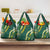 Hawaii Aloha Kakau Grocery Bag Green Puakenikeni and Maile Lei Twist