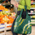 Hawaii Aloha Kakau Grocery Bag Green Puakenikeni and Maile Lei Twist