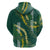 Hawaii Aloha Kakau Hoodie Green Puakenikeni and Maile Lei Twist