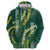 Hawaii Aloha Kakau Hoodie Green Puakenikeni and Maile Lei Twist