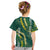 Hawaii Aloha Kakau Kid T Shirt Green Puakenikeni and Maile Lei Twist