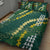 Hawaii Aloha Kakau Quilt Bed Set Green Puakenikeni and Maile Lei Twist