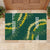 Hawaii Aloha Kakau Rubber Doormat Green Puakenikeni and Maile Lei Twist