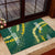 Hawaii Aloha Kakau Rubber Doormat Green Puakenikeni and Maile Lei Twist