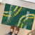 Hawaii Aloha Kakau Rubber Doormat Green Puakenikeni and Maile Lei Twist