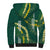 Hawaii Aloha Kakau Sherpa Hoodie Green Puakenikeni and Maile Lei Twist