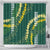 Hawaii Aloha Kakau Shower Curtain Green Puakenikeni and Maile Lei Twist