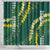 Hawaii Aloha Kakau Shower Curtain Green Puakenikeni and Maile Lei Twist