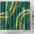 Hawaii Aloha Kakau Shower Curtain Green Puakenikeni and Maile Lei Twist