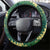 Hawaii Aloha Kakau Steering Wheel Cover Green Puakenikeni and Maile Lei Twist