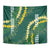 Hawaii Aloha Kakau Tapestry Green Puakenikeni and Maile Lei Twist