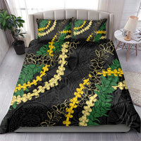 Hawaii Puakenikeni - Maile Lei Bedding Set Obsidian Black