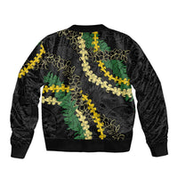 Hawaii Puakenikeni - Maile Lei Bomber Jacket Obsidian Black