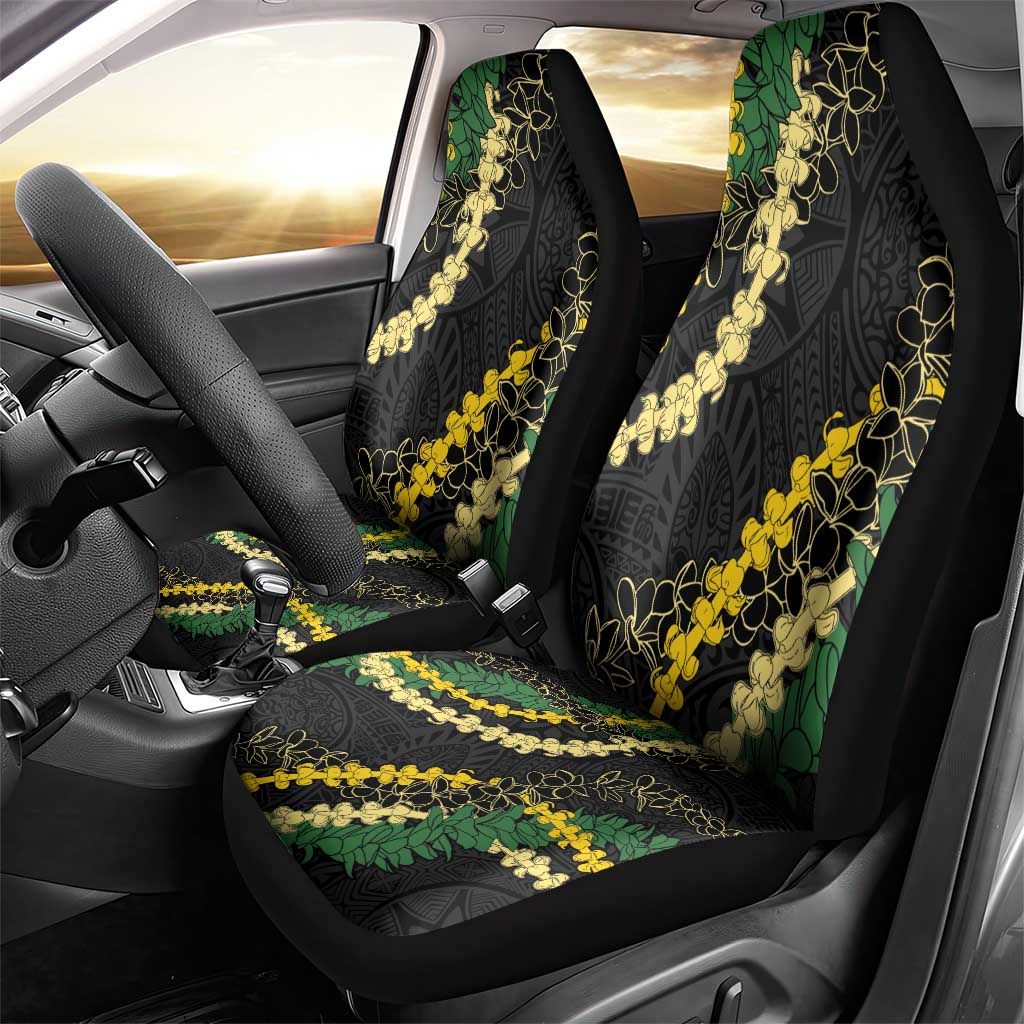 Hawaii Puakenikeni - Maile Lei Car Seat Cover Obsidian Black