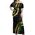 Hawaii Puakenikeni - Maile Lei Off Shoulder Maxi Dress Obsidian Black