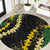 Hawaii Puakenikeni - Maile Lei Round Carpet Obsidian Black