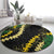 Hawaii Puakenikeni - Maile Lei Round Carpet Obsidian Black