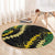 Hawaii Puakenikeni - Maile Lei Round Carpet Obsidian Black