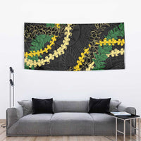 Hawaii Puakenikeni - Maile Lei Tapestry Obsidian Black
