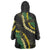 Hawaii Puakenikeni - Maile Lei Wearable Blanket Hoodie Obsidian Black