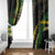 Hawaii Puakenikeni - Maile Lei Window Curtain Obsidian Black