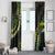 Hawaii Puakenikeni - Maile Lei Window Curtain Obsidian Black