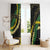 Hawaii Puakenikeni - Maile Lei Window Curtain Obsidian Black