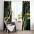 Hawaii Puakenikeni - Maile Lei Window Curtain Obsidian Black