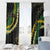 Hawaii Puakenikeni - Maile Lei Window Curtain Obsidian Black