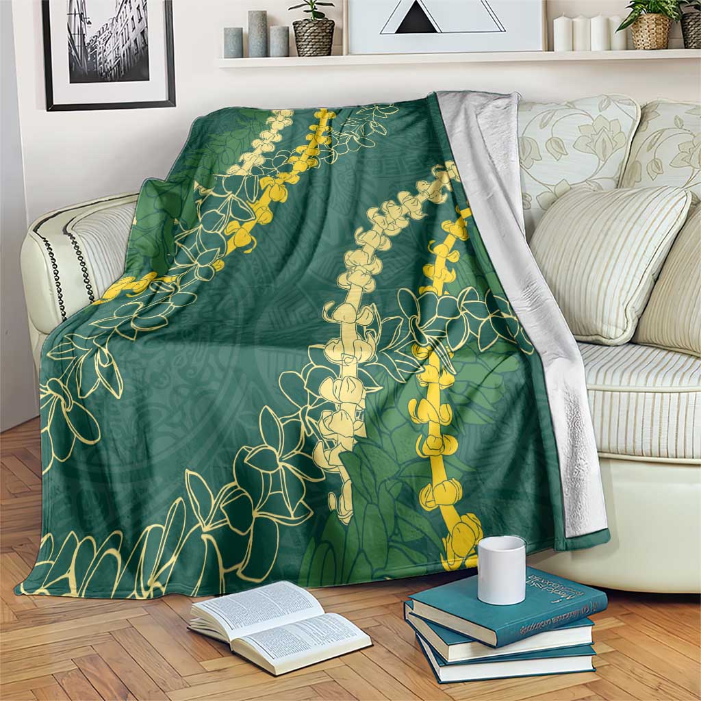 Hawaii Puakenikeni - Maile Lei Blanket Sage Green