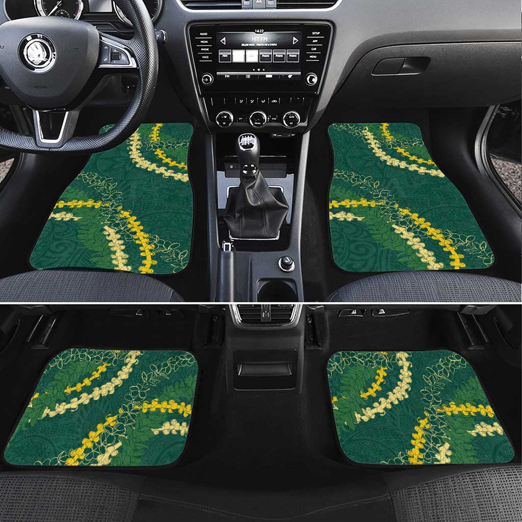 Hawaii Puakenikeni - Maile Lei Car Mats Sage Green