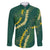 Hawaii Puakenikeni - Maile Lei Family Matching Short Sleeve Bodycon Dress and Hawaiian Shirt Sage Green
